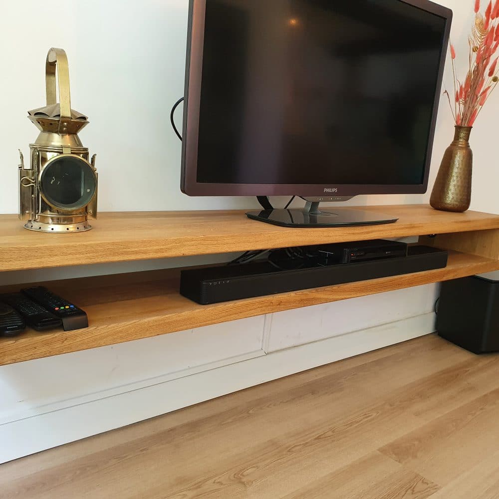 Prachtig eikenhout zwevend TV-meubel